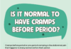 cramps before period
