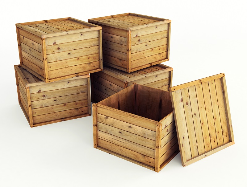 Wooden box crates