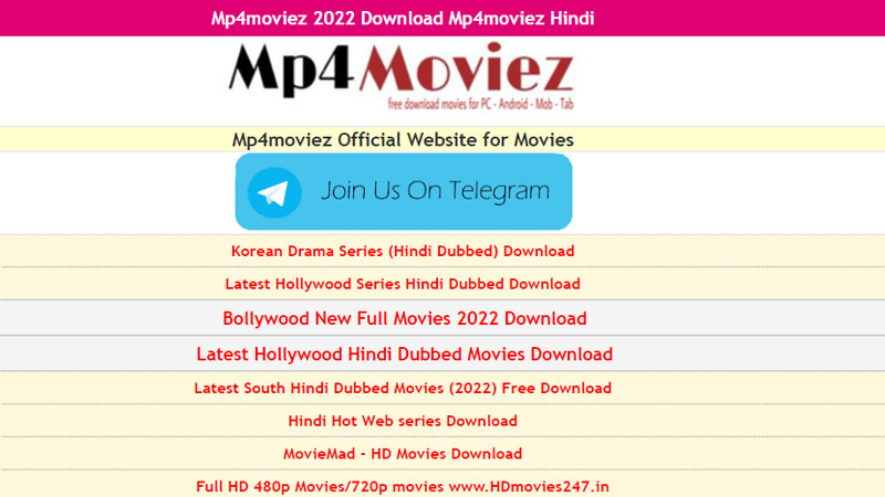 MP4Moviez 2023: Download Free Latest Hindi Dubbed Movies, Hollywood,  Bollywood, And Web Series 720p | Bizzield