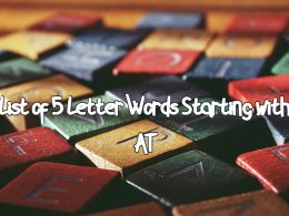 List of 5 Letter Words Starting with AT