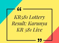 KR581 Lottery Result