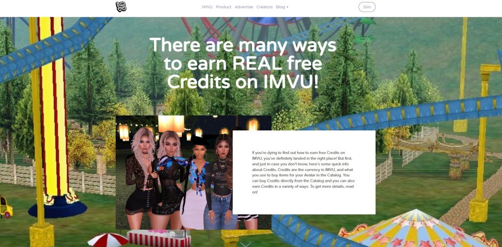 Earn Credits in IMVU Account