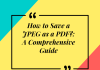 Save a JPEG as a PDF